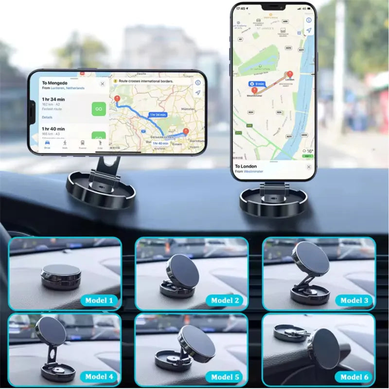 H500 Phone Brackets - Foldable Magnetic Car Mount with 720° Rotation