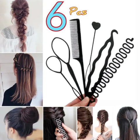 6 Pcs Hairstyle Braiding Tools Kit