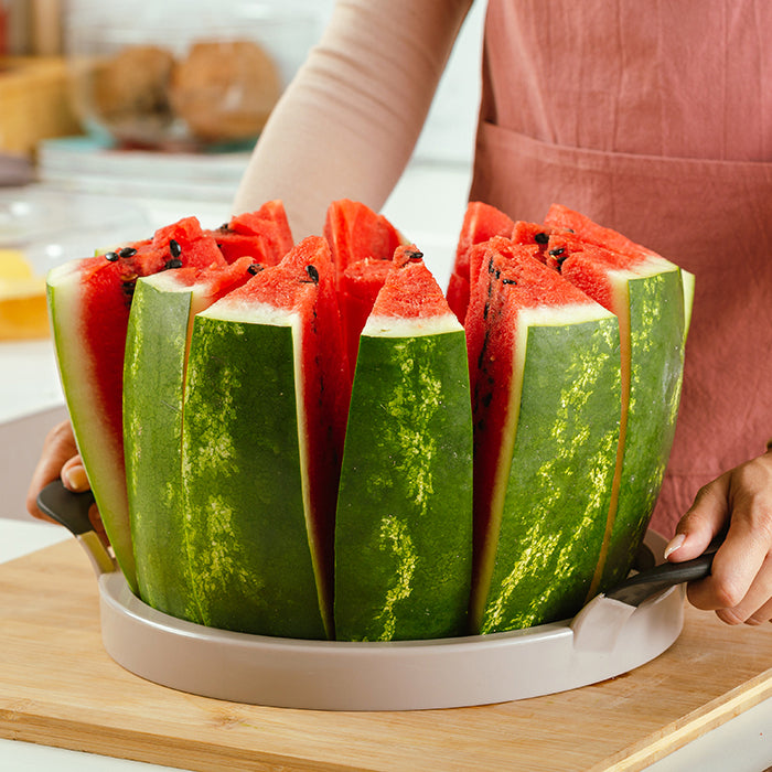 Watermelon slicer with stainless steel blade