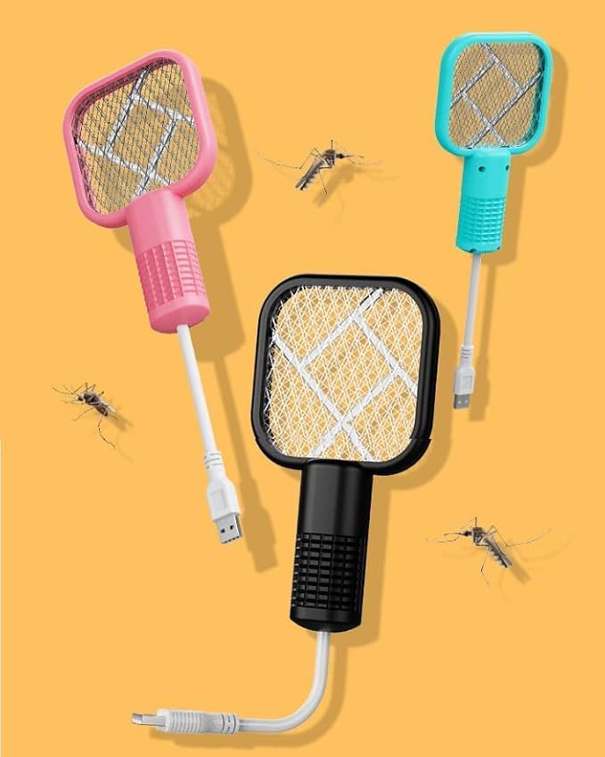 Mini Mosquito Killer Racquet Lamp 2 in 1 Multifunctional Angle Portable Bug Zapper
