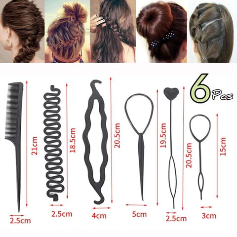6 Pcs Hairstyle Braiding Tools Kit