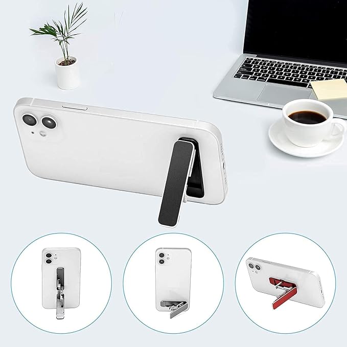 Foldable Mobile Phone Kickstand Slim Back Mount with Adjustable Viewing Angle