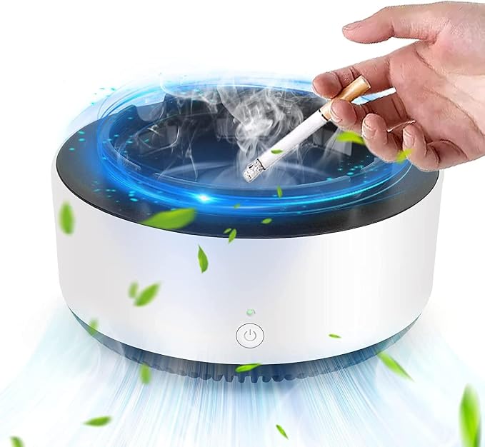 Smokeless Self-Extinguishing Air Purifier Ashtray with Filter