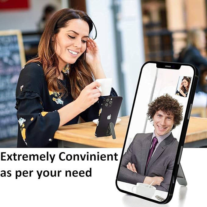 Foldable Mobile Phone Kickstand Slim Back Mount with Adjustable Viewing Angle
