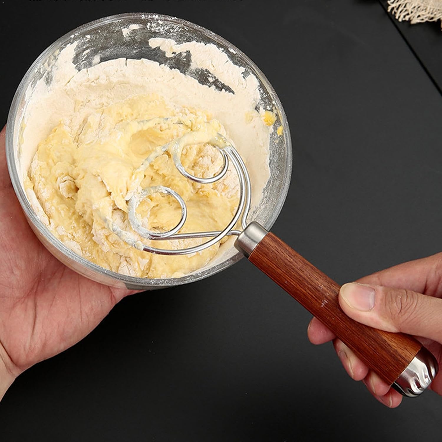 Flour Mixer, Manual Non Stick Cream Beater