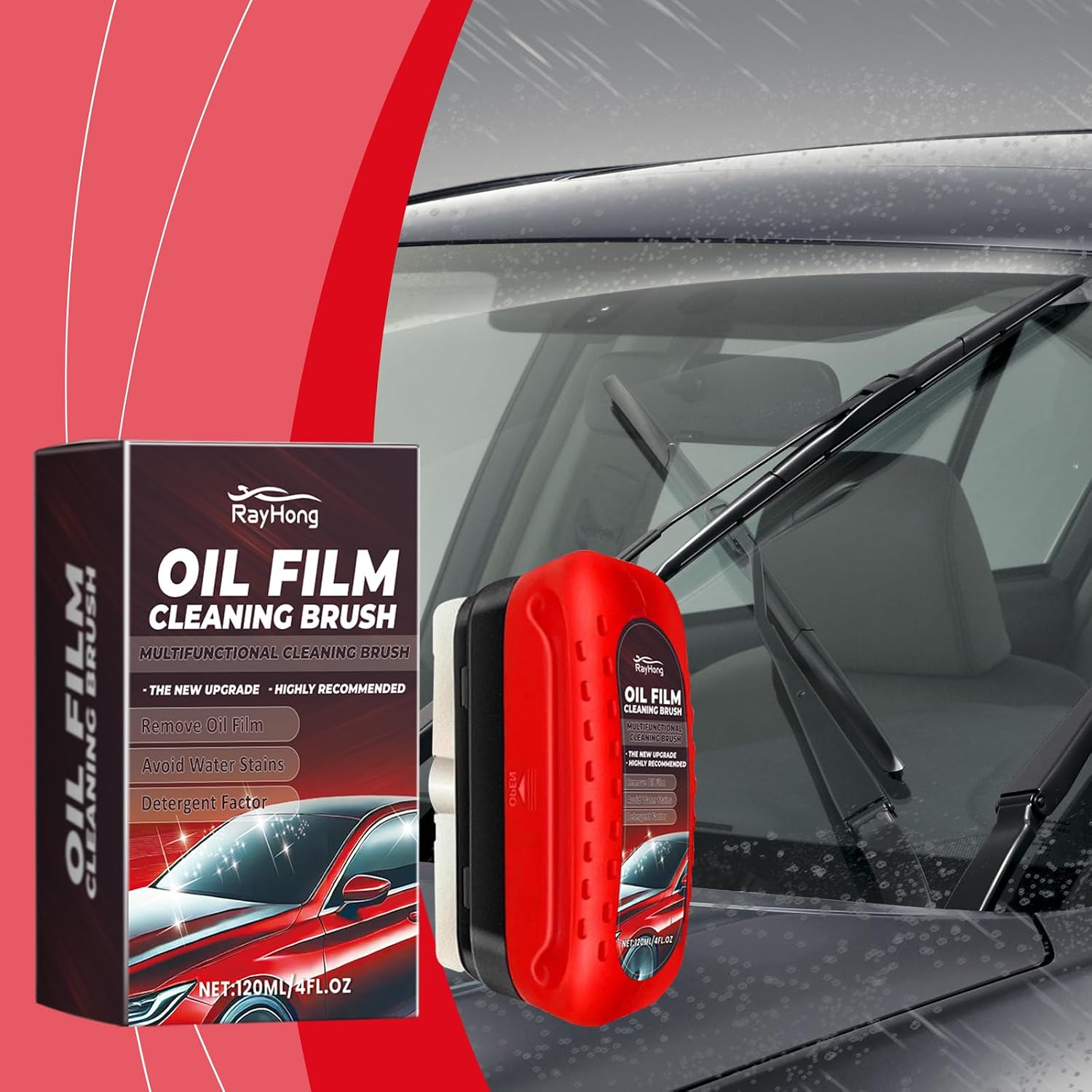 Automotive Oil Film Cleaning Brush, Glass Cleaning Board