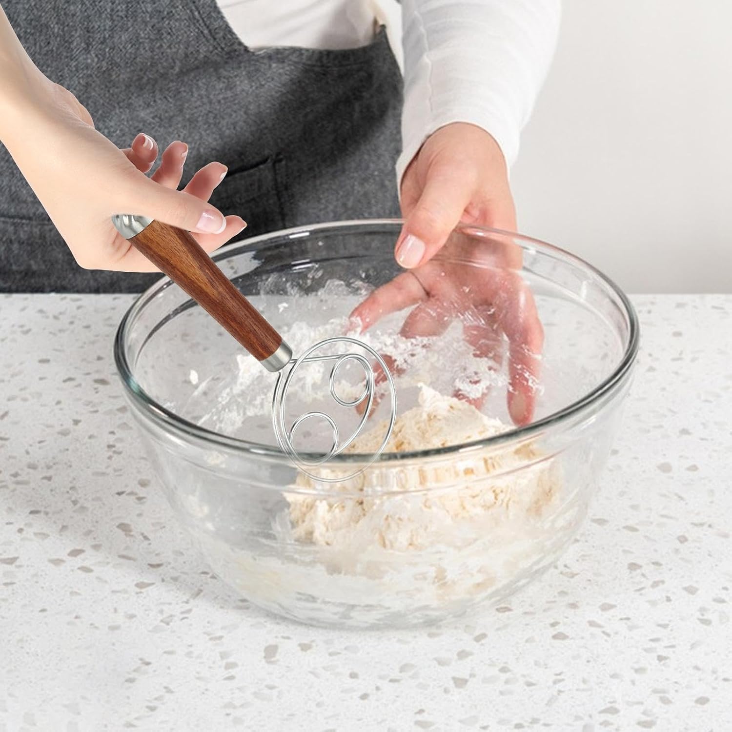 Flour Mixer, Manual Non Stick Cream Beater