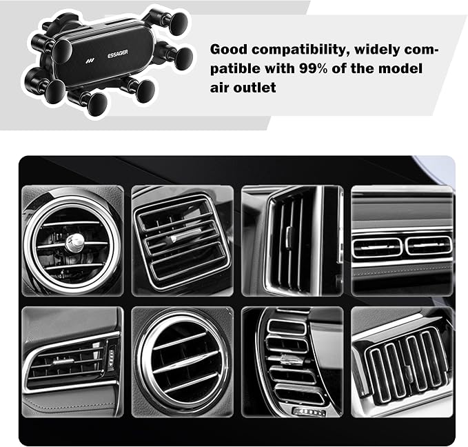 Upgraded 6-Point Support Car Phone Holder Mount,Hanging 360°