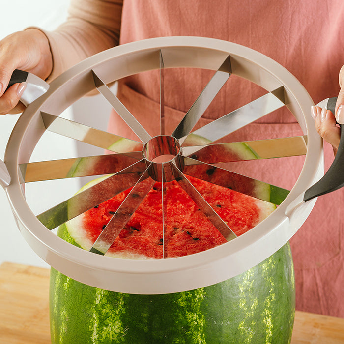 Watermelon slicer with stainless steel blade