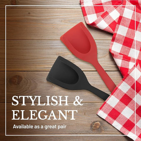 2-in-1 Flipper Spatula with Tongs – Nylon Easy Grip