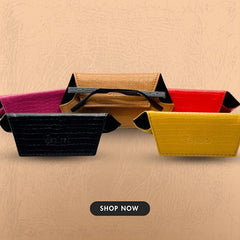 LEO EYEWEAR GLASSES CASE CROC TEXTURE