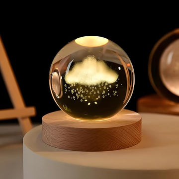 Rain Cloud Crystal Ball Glowing Lamp