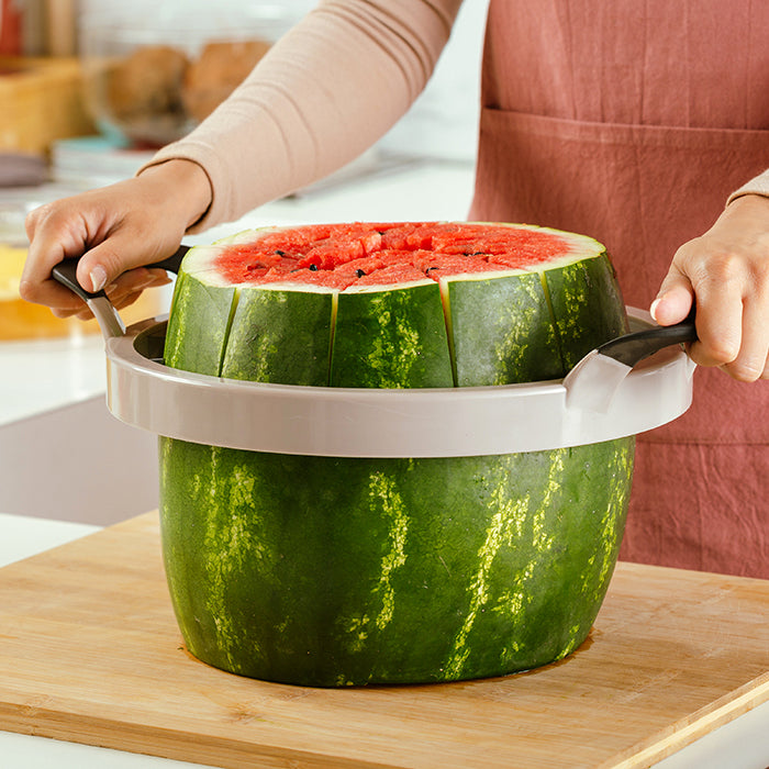 Watermelon slicer with stainless steel blade