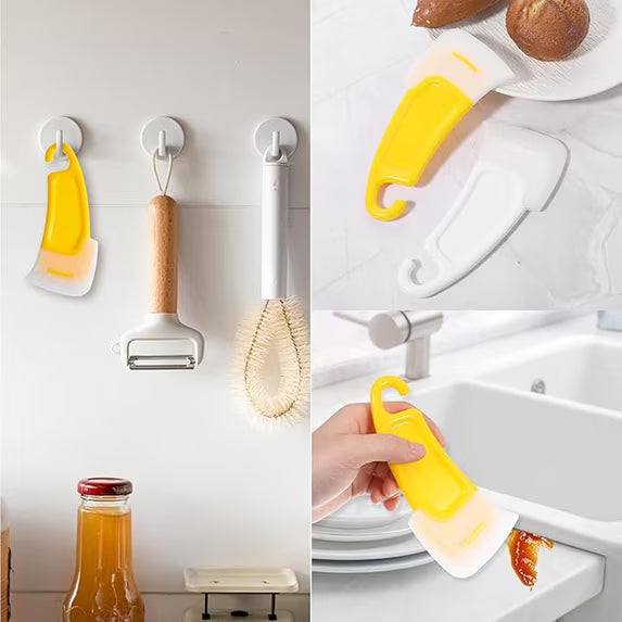 Silicone Pot Scraper to Kitchen Cleaning, Kitchen Food Grade Silicone Spatula