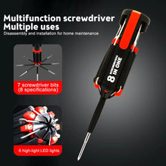 8 Screwdrivers In 1 Tool With Flashlight