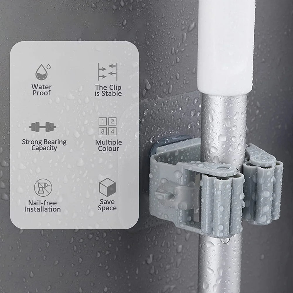 Wall Mounted Mop Organizer Holder