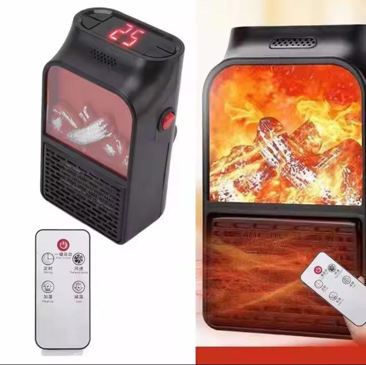 Flame Heater 1000W Mini Portable Electric Fireplace Warmer